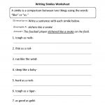 Writing Similes Worksheet | Simile Worksheet, Writing