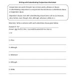 Writing With Subordinating Conjunctions Worksheets