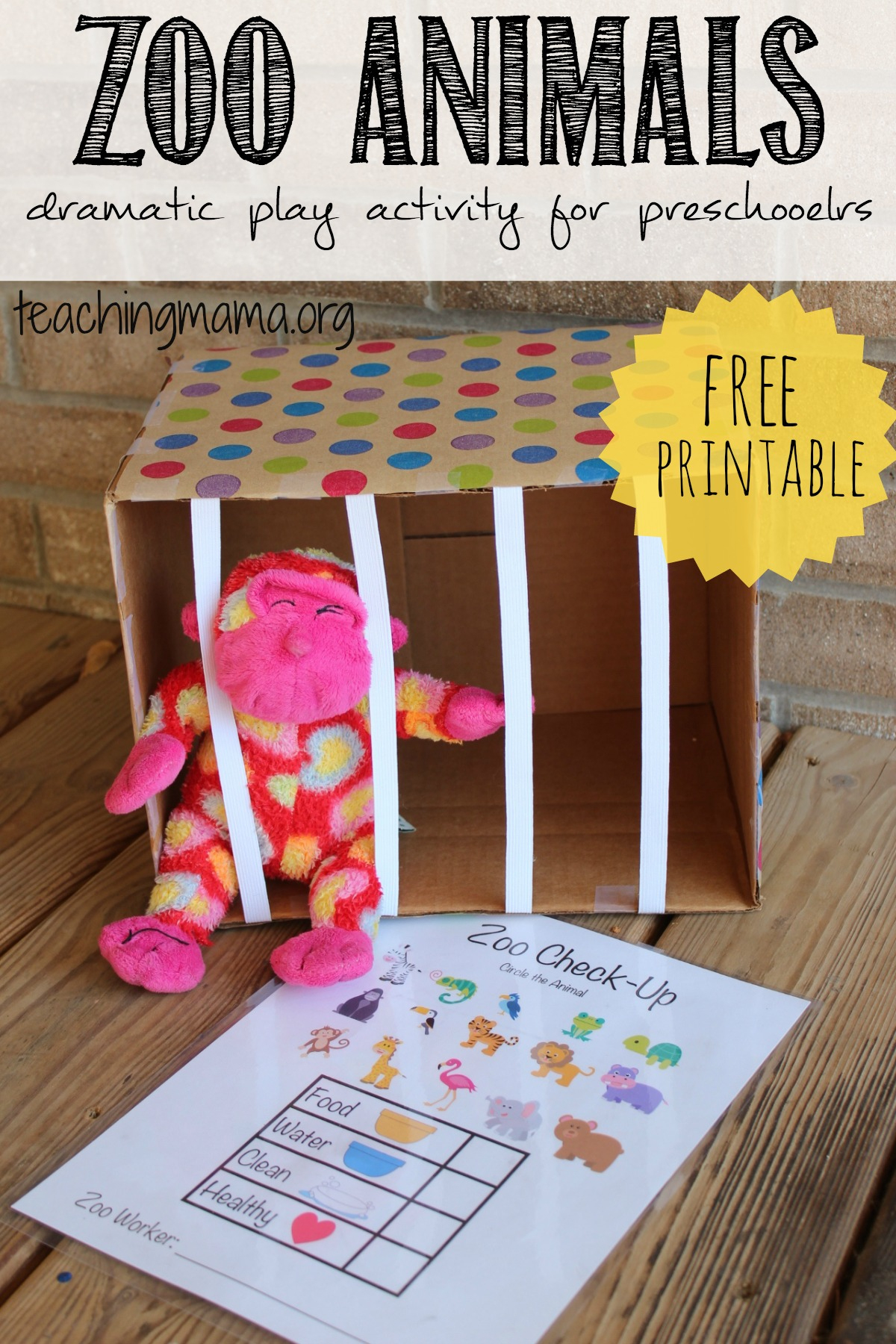 Zoo Animals - Dramatic Play Activity - Teaching Mama