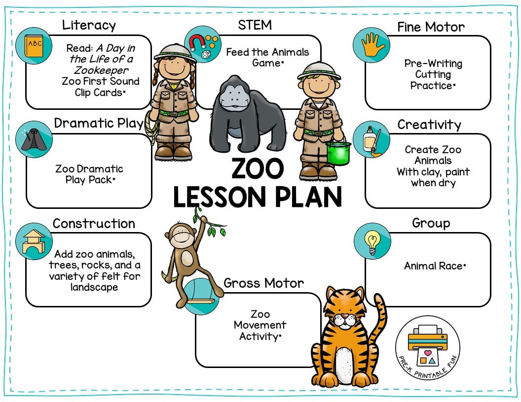 Zoo Animals - Pre-K Printable Fun