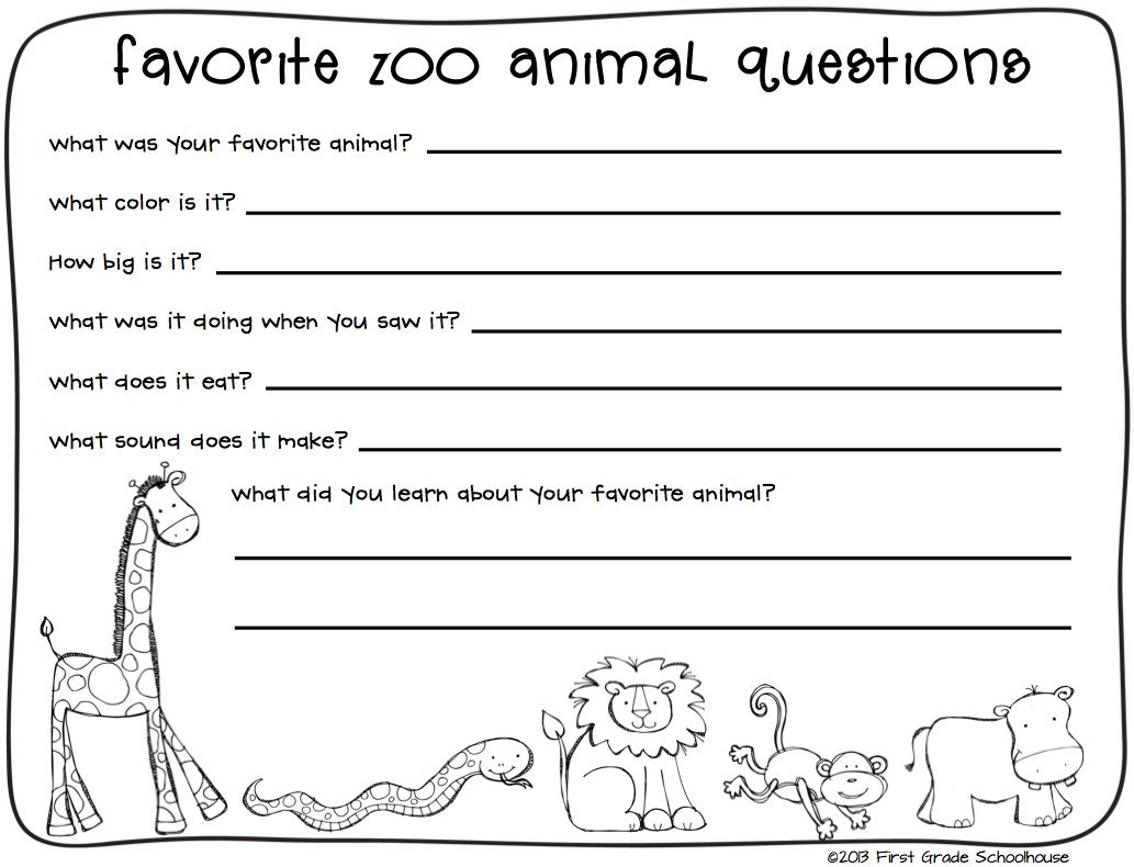 Zoo Animals Writing | Streichelzoo, Schreiben Arbeitsblatt